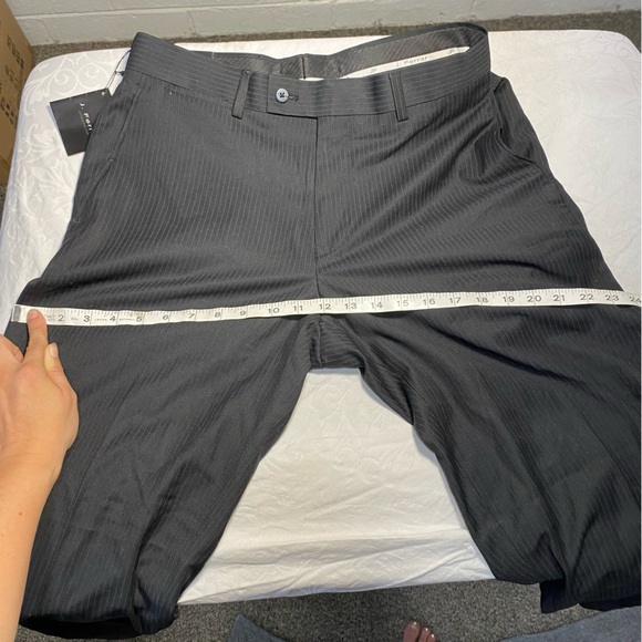 New w/ Tags J. Ferrar $70 Dress Pants Pinstripe Black Men’s Dark Charcoal Stripe - Picture 7 of 16